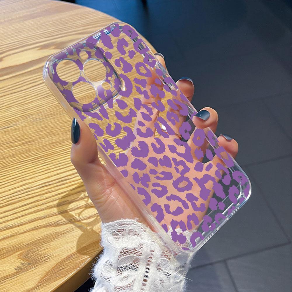 For iphone 13 Pro Max 11 12 Pro White Leopard Marble Artistic Women Phone Case Transparent Clear Silicone Shockproof Soft Cover