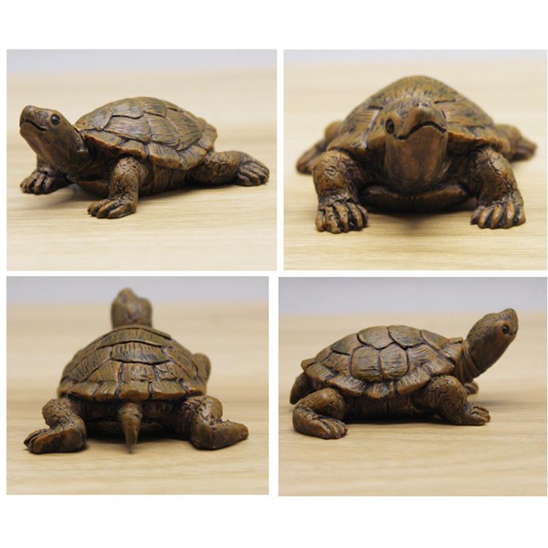 Turtle Figurine Animal Miniature Figures Decoration Animal Statue Resin Craft