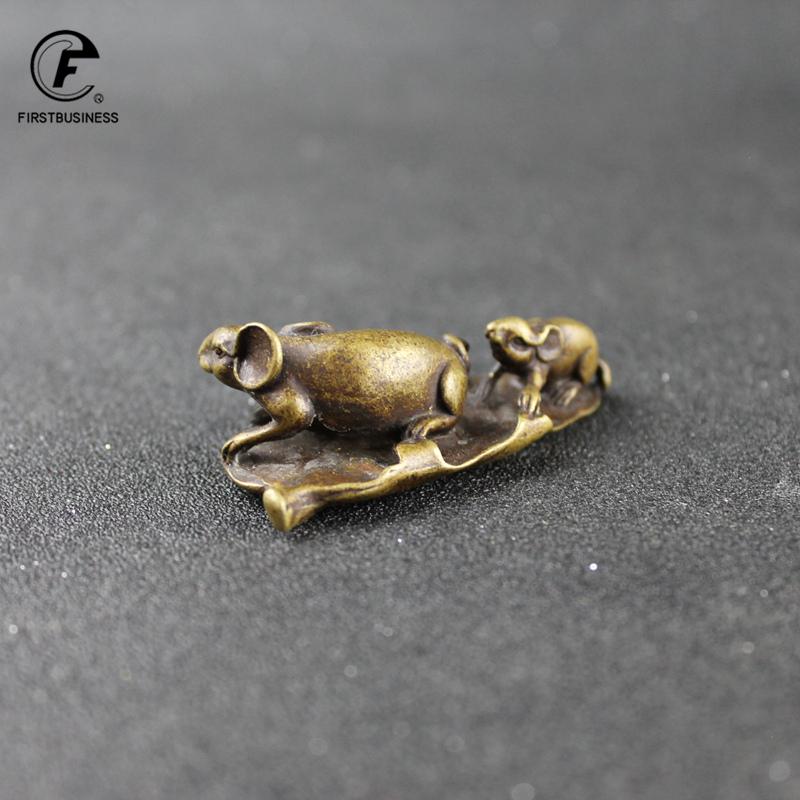 Antique Bronze Wealth Rats Longevity Statue Pure Copper Figurines Ornaments Home Decor happy family mother 's love never changes