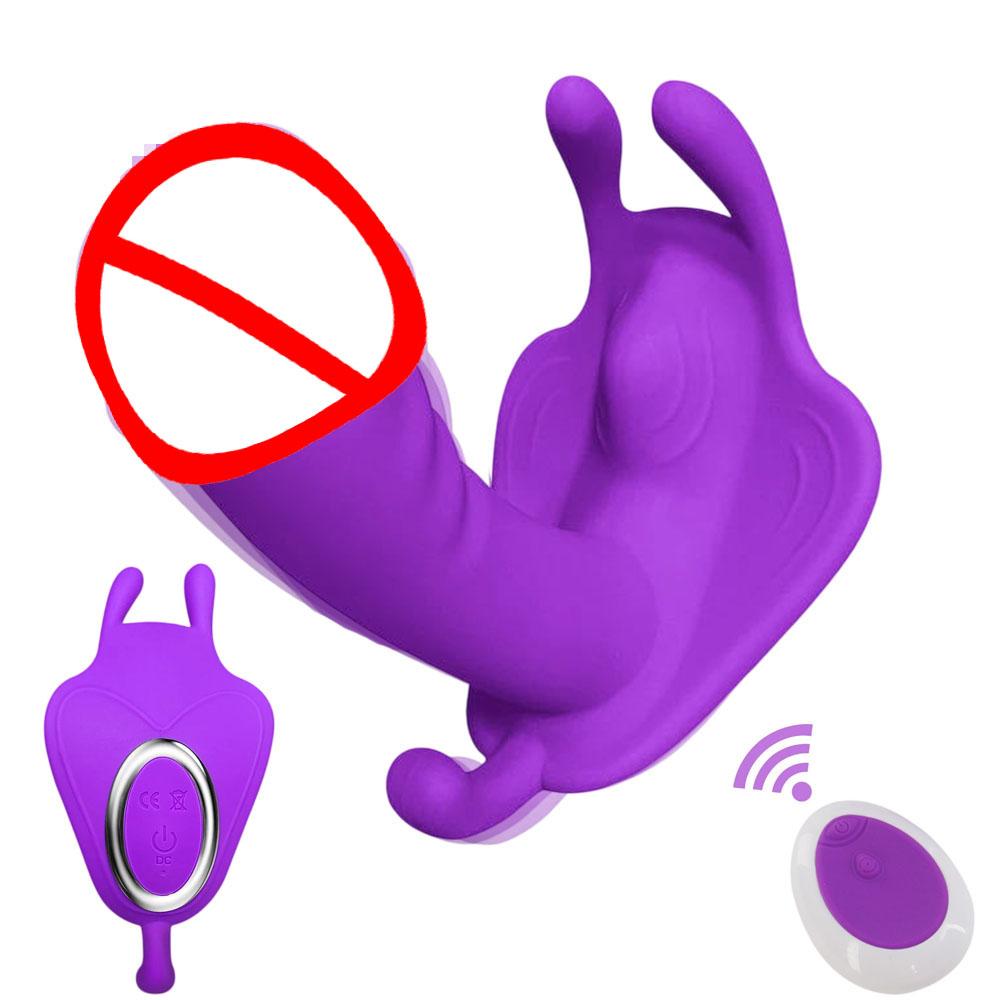 Insert Dildo Masturbator Wireless Butterfly Vibrator Female Wearable Clitoris Stimulator Dildo Remote Control Vagin Massager Adult Sex Toys for Women