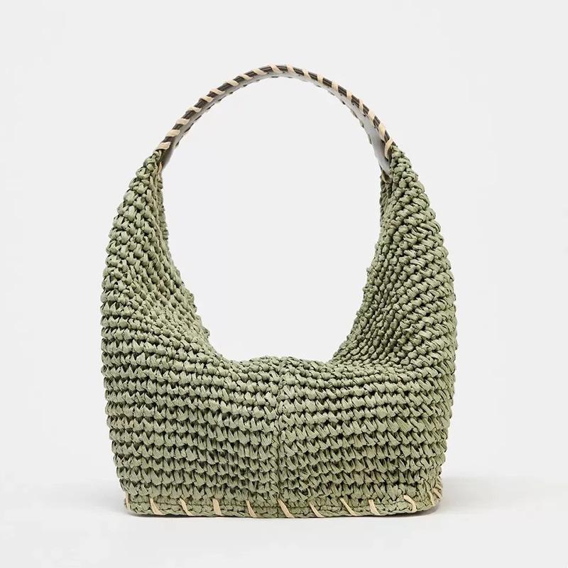 

NEW Woven Summer Fashi Straw Bag Beach Holiday Crossbody Bag Shopping Shoulder Handbag Messenger Bag зелёный