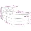 3127646 vidaXL Lit à sommier tapissier avec matelas Vert foncé 90x190 cm
