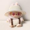 17CM Rustic Style Straw Sun Hat for Labubu Party Outfit Replacement