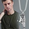 Tênis Estilo High Street Pingente Colar de Aço Titânio Masculino Tênis de Basquete Hip Hop Street Tendência Corrente para Suéter Feminino