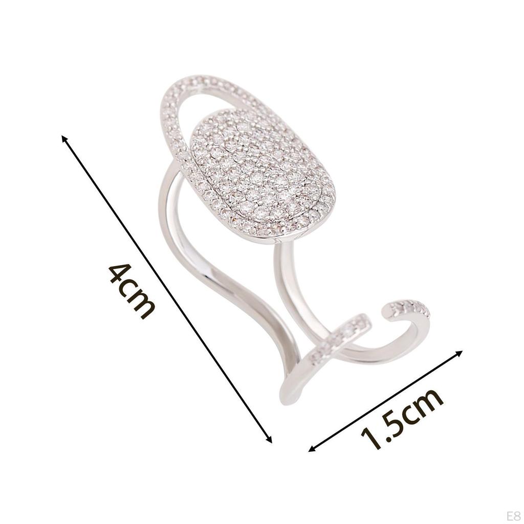 Nagelring Återanvändbara Smycken Fingernagel för Kvinnor Dejtkväll Nattklubb