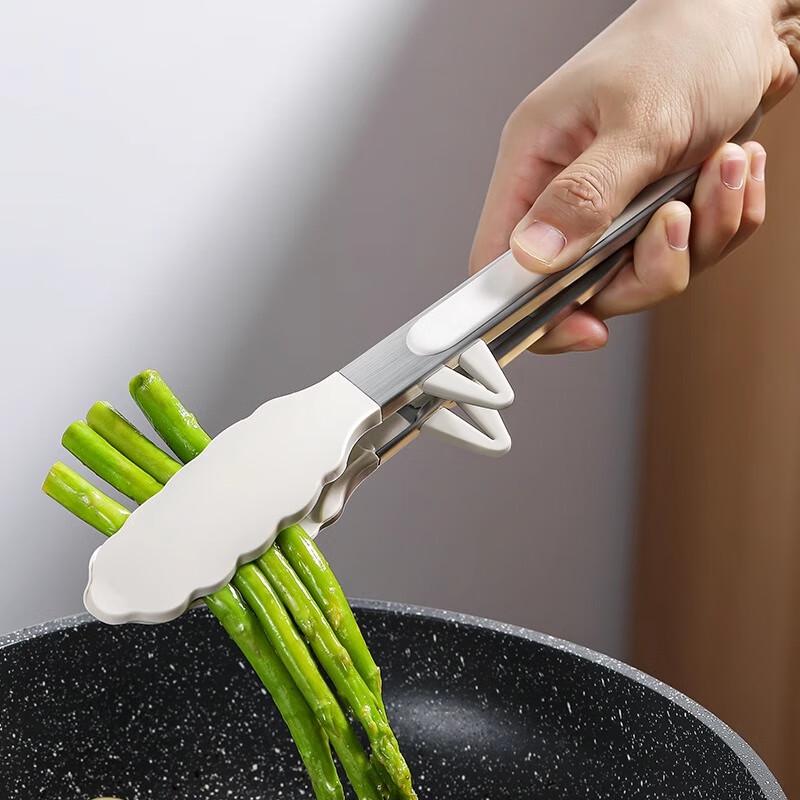 Stainless Steel Silicone Anti-Scalding Food Tongs