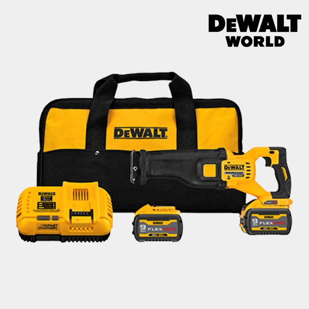 

DEWALT 60V MAX FLEXVOLT Зарядная пила для пилы, комплект аккумуляторов 9А из 2 шт. DCS389X2