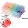 Kerry 14-Fächer Wöchentlicher Regenbogen-Pillenorganizer - Tragbarer, farbenfroher Pillenspender mit großer Kapazität