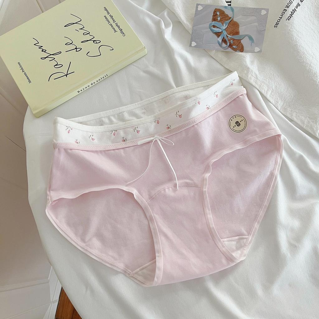 Female Antibacterial Underwear Female College Color Blocked Style Extended Antibacterial Women's Underwear Female