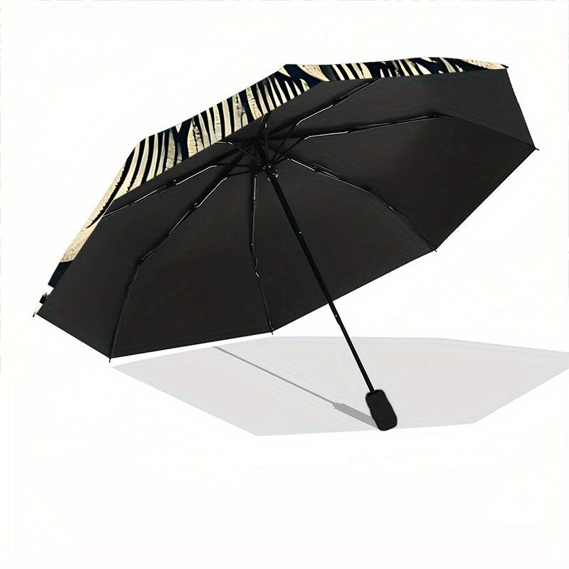 1pc Eagle Head Emblem Automatic Open, Sturdy Iron Frame, Compact Folding Design, All-Season Portable Umbrella for Women & Men, Outdoor Umbre