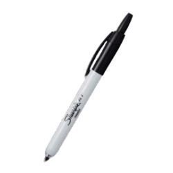 Feutre marker - Sharpie - Rétractable - Noir - Indélébile - Opaque
