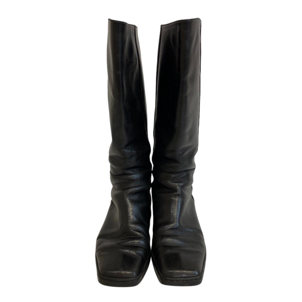 Salvatore Ferragamo leather boots black leather Used