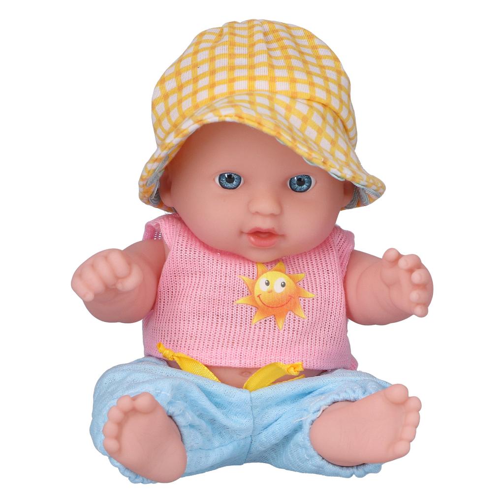 8 Inch Reborn Baby Doll Full Body Vinyl Lifelike Baby Girl Dolls Soft Newborn Baby DollsPink