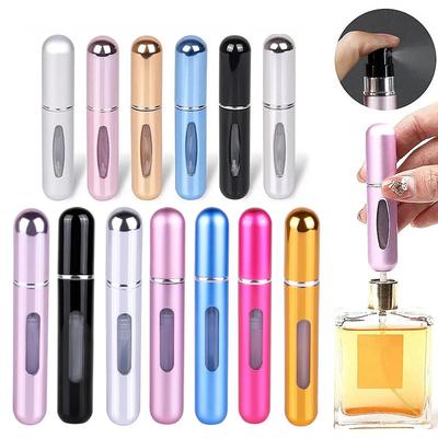 Sub-frascos de perfume de 5 ml, enchimento inferior, spray de pressão portátil de última geração, frasco pequeno de spray, frasco vazio, dispositivo de subembalagem de amostra