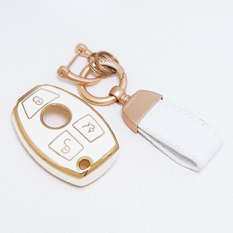 TPU Shell Car Key Case Cover For Mercedes Benz W210 W211 W242 W212 W246 W203 W204 W205 AMG A B C E S CLS CLK CLA SLK GLC GLA GLK