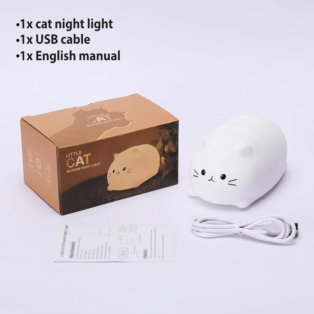 Neues Weiches und Gemütliches Wiederaufladbares LED-Nachtlicht für Kinderzimmer - Sanfte Silikonlampe mit Augenschutz - Perfektes Geschenk