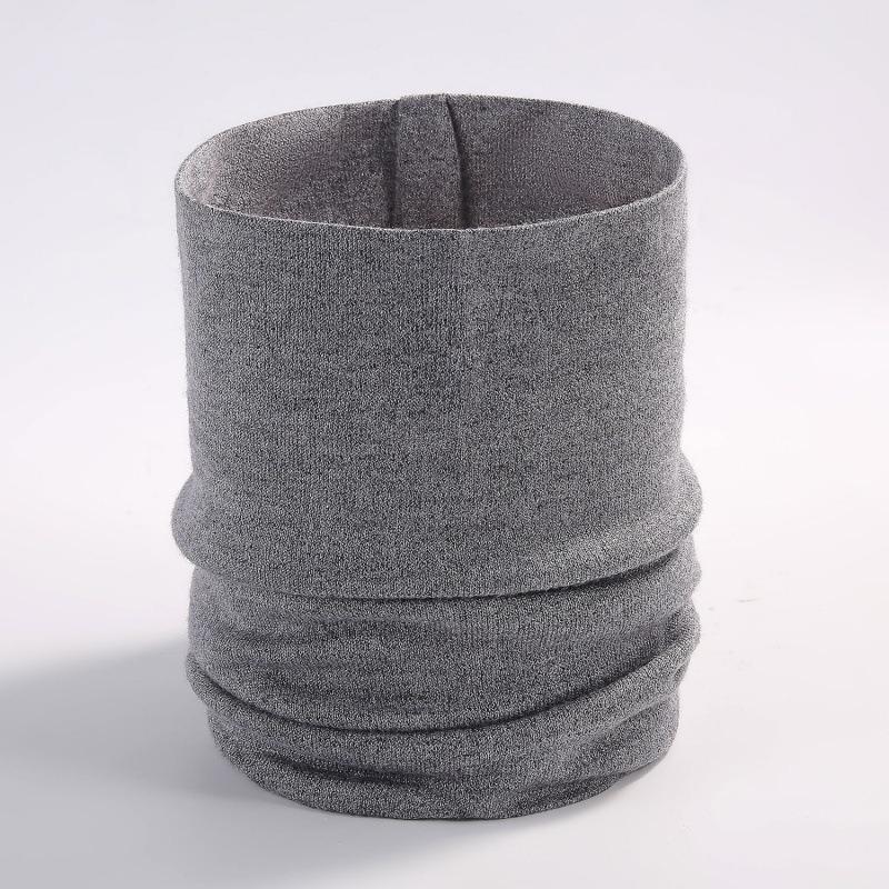 Pullover Knitted Scarf Autumn and Winter Solid Color Scarf Men and Women Couples Fashion Fake Turtleneck Single Ring Neck Cover