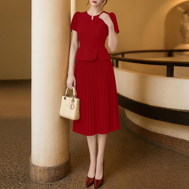 ZANZEA Women Short Sleeve Blouse and Skirts Summer Two Piece Suit Sets