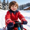 Kids Comfortable Warm Gloves for Cycling 1 Pair Winter Gloves, Cozy Thick Lined Mittens with Flexible Knitted Writing Playing Cute Cat Pattern,