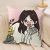 Anime Bangbang and Yuzhi Cushion Cover Silky Short Plush DoubleSided Printed Pillow Case for Sofa All Seasons Home Decor Gift