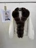 Women's Fashionable Down Jacket with Real Fox Fur Collar, Loose Fit, Thick and Warm Winter Outerwear.