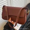 Textured Handbag 2025 Spring New Women's Bag Niche Retro Shoulder Bag Personalized Striped Crossbody Bag Trend