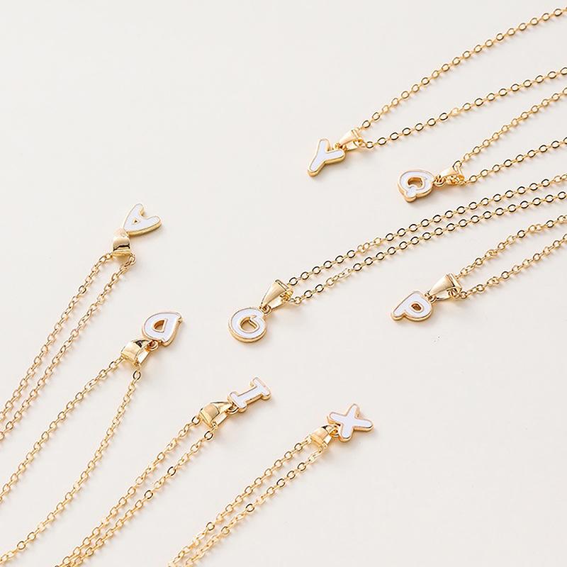 Personalized 26 Initials Charm Necklace For Women Men Premium Design Name Necklace Ladies Jewelry Gift