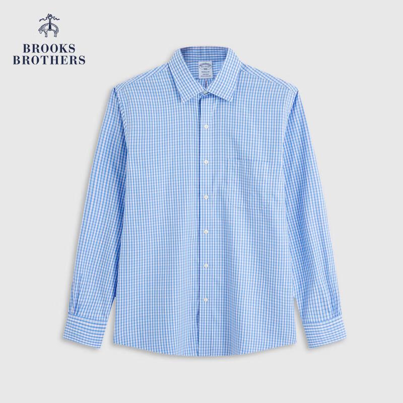 Мужская рубашка Brooks Brothers в клетку из чистого хлопка, простая в уходе 2XL 17/4