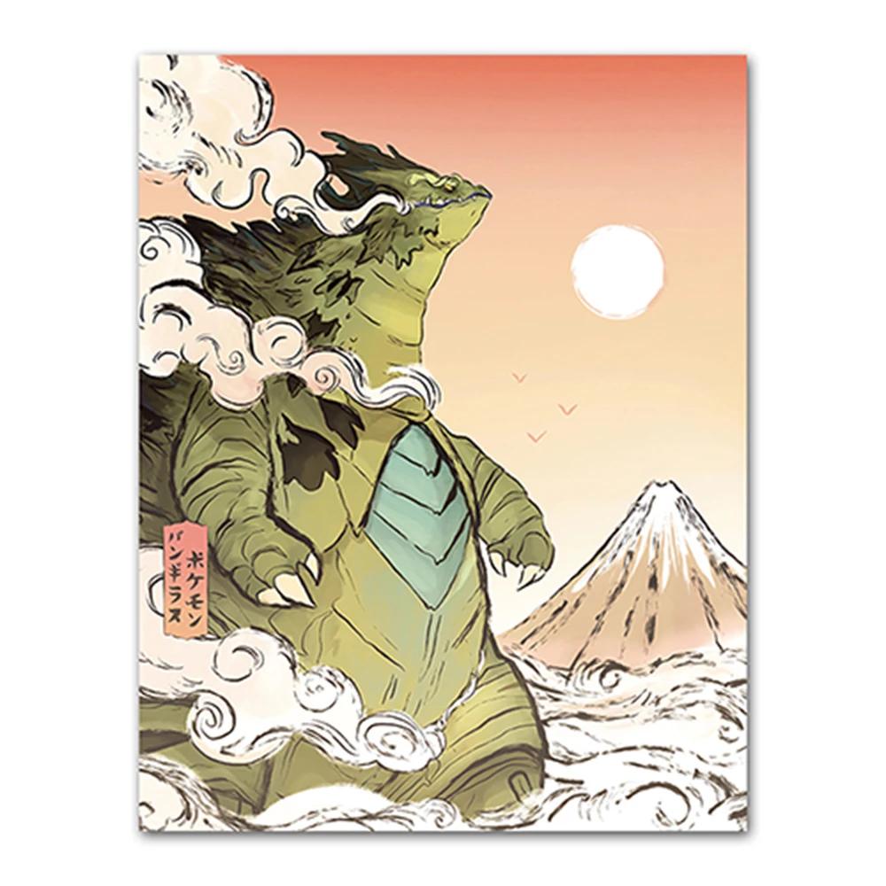 Pokemon Çevre Birimleri Pikachu Gyarados Squirtle Charmander Tuval Tablo Anime Duvar Sanatı Baskıları Oturma Odası Dekorasyonu Posterler