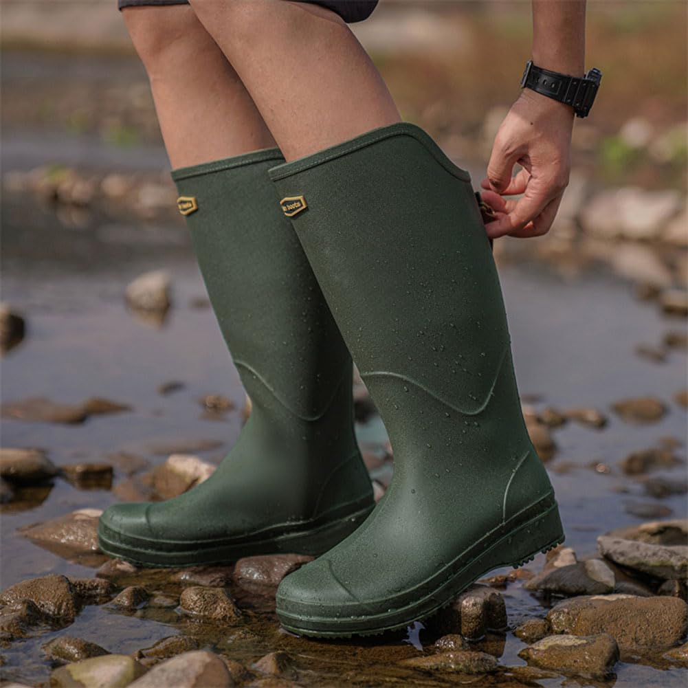 Rain Boots for Long Solid for Farm Easy To Walk Rainy Rainy Large Japanese Shoe Size [D.IIZOO] Men, Shoes, Color, Work, Gardening, In, Season, Days,