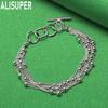 925 Sterling Silver Tassel Grape Bracelet Side Chain Exquisite Bracelet Gift Jewelry