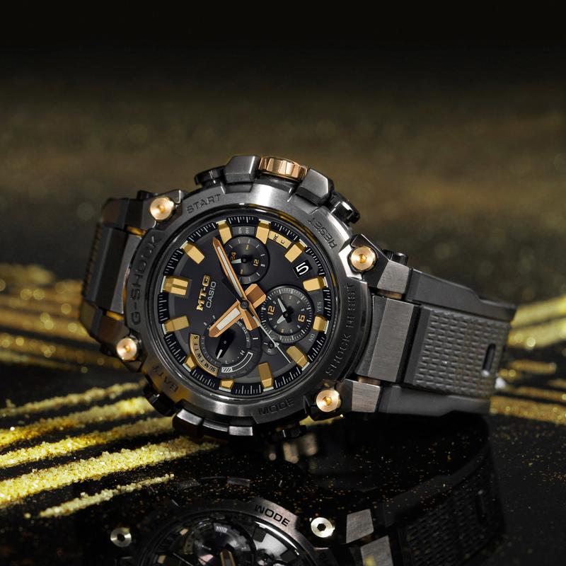 Casio MT-G series 200 meters waterproof solar quartz movement composite watch strap Japanese and Korean watch men's watch black dial MTG-B3000BDE-1APR