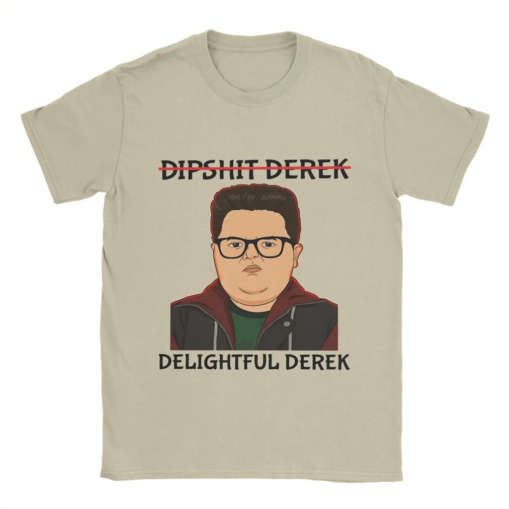 Streetwear TShirt Summer Delightful Derek Retro Hip Hop T Shirts 100 Cotton Tee Shirt for Man Funny Pattern Short Sleeve Tops