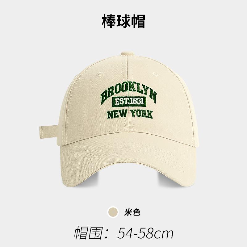 Soft Top Baseball Cap Women's Spring and Autumn English Embroidery Sunscreen Visor Hat Versatile Face Small Cap Men