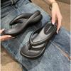 Soleist Thick Sole Wedges Flip Flops for Women 2025 Summer Non-slip Platform Sandals Woman Beach Slippers Girls Outdoor Flip Flops