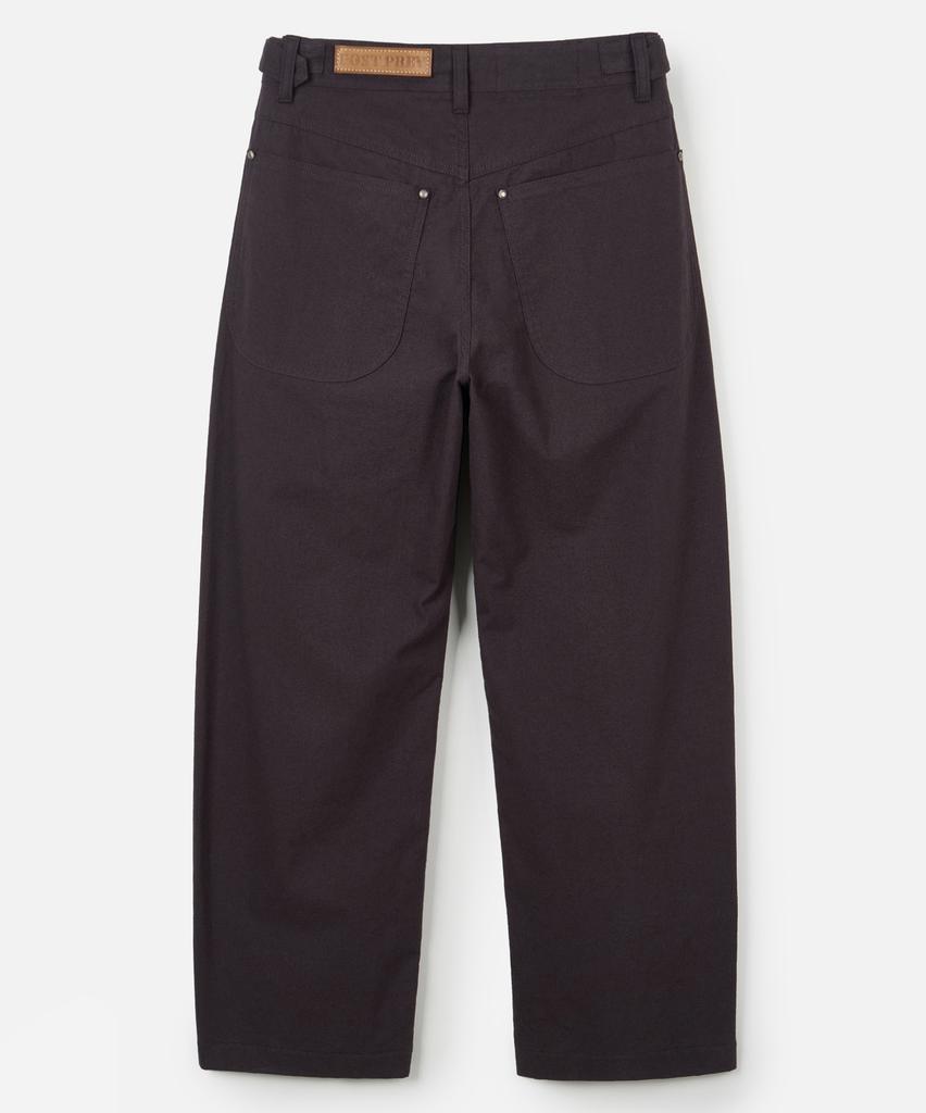 Poseuteupeulei Curved Cotton Pants_Gray