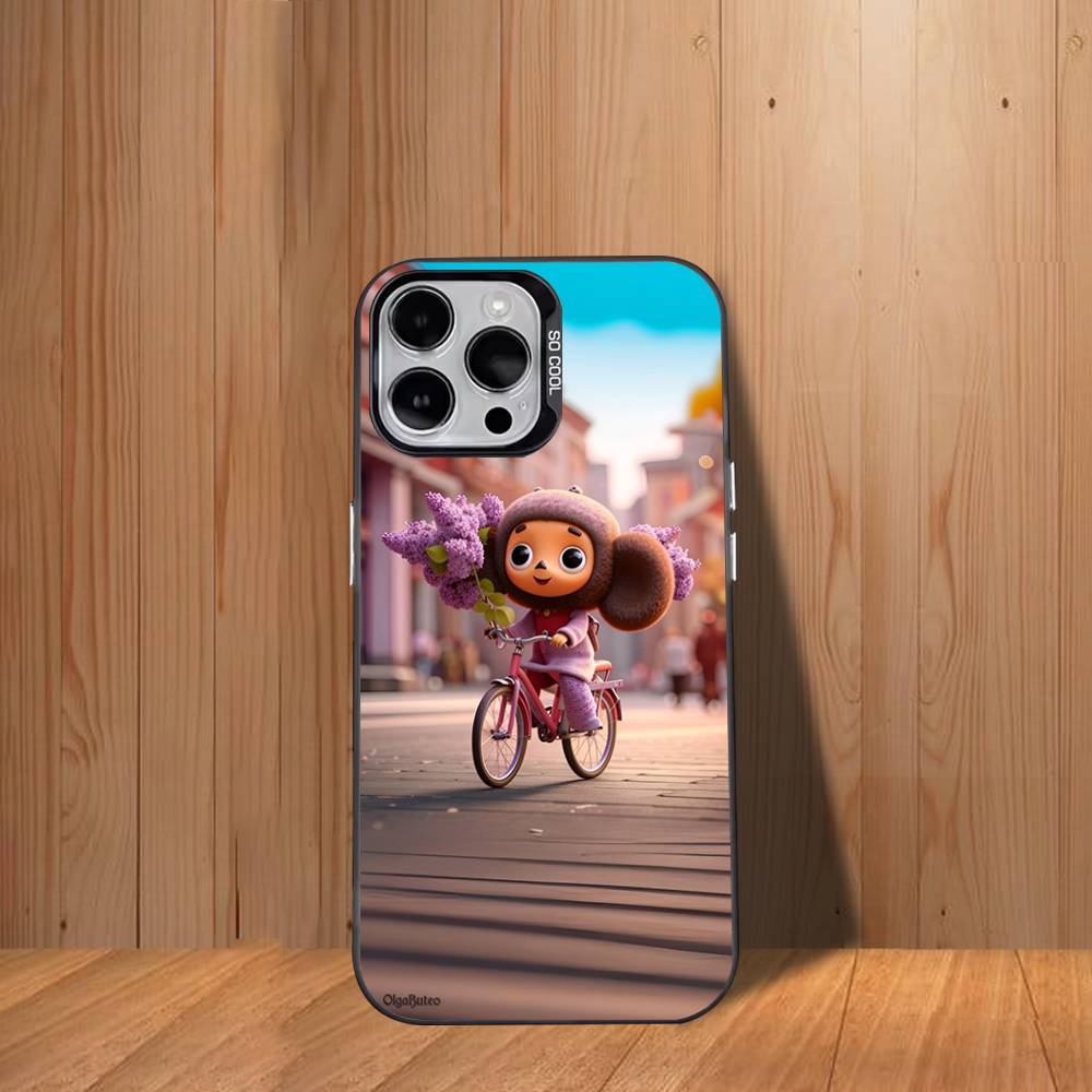 

Мультяшный Чебурашка COOL Чехол для Телефона Для iPhone 17,16,15,14,13,12,11,Mini,Pro,SE,MAX Белый Матовый Ударопрочный Чехол iPhone12mini