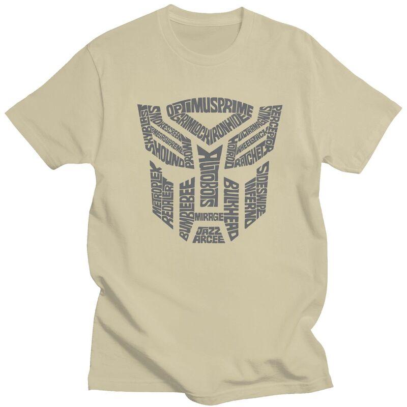 Personalizowane koszulki z kreskówkowymi Autobotami Transformers z krótkim rękawem, bawełniane koszulki, koszulki streetwear, koszulki na co dzień, luźne ubrania