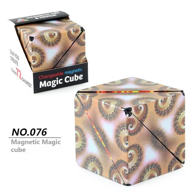 Geometric Magnetic Changeable Magic Cube for Children Anti-Stress 3D Toy Puzzle With Manual Lid Variety Educational Toys
