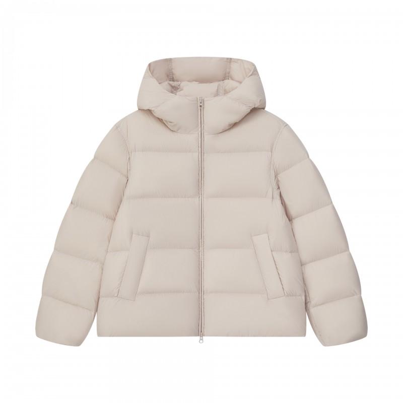 Womens Lightweight Hooded Down Jacket 95% White Duck 2026 Winter Casual Puffer Coat