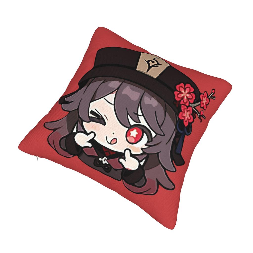 Printing Hu tao genshin impact Pillowcase Polyester Cushion Cover Decorations cute waifu anime Pillow Case Cover Bedroom Zipper