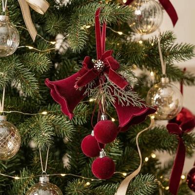 Bow Knot Design Christmas Ball Pendant Exquisite Christmas Tree Topper Star  Xmas Party