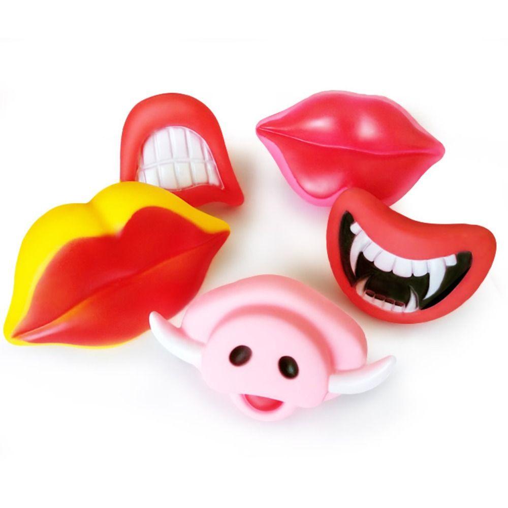 Funny Sound Squeaky Prank Chew Toys Devil's Lip Soother Dummy Pacifier Dog Toys Dog Pacifier
