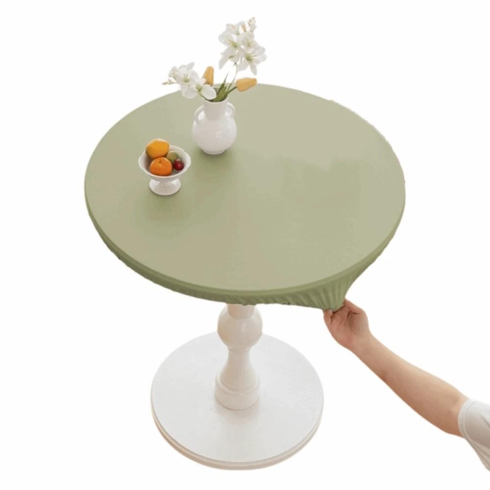 PU Leather Stretch Tablecloth Waterproof Table Protector Heat-resistant Desktop Cover Dining Table