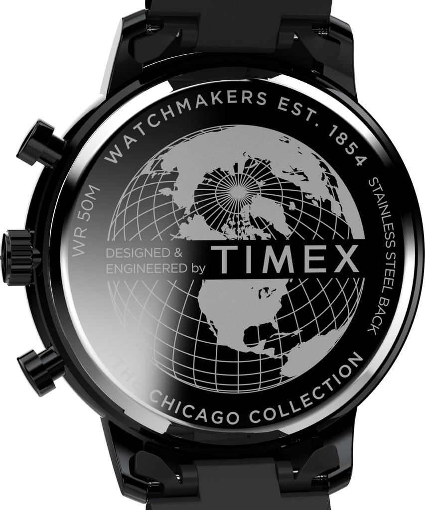 Chicago Watch Water Resistant for Daily Mineral Black [TIMEX] Quartz, Use, Glass, Dial, TW2W13400, Men's [Authentic]