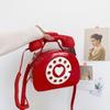 Geantă de umăr creativă Yogodlns pentru femei, în formă de telefon, geantă retro de designer din piele PU Poșete pentru telefon și geantă mică