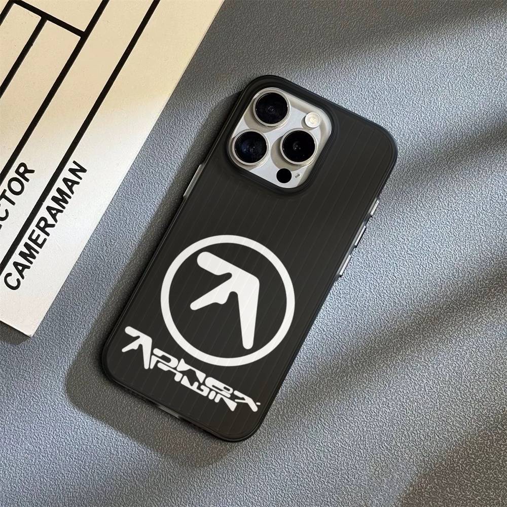 

A-Aphex Twin Symbol Soft Corrugated Transparent Phone Case For iPhone 17 15 16 11 12 13 14 Pro Max Plus Pro iPhone 16
