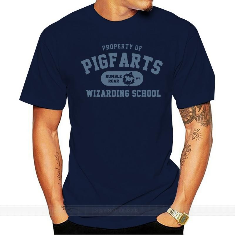 

Fashion Cool Men T shirt Women Funny tshirt Starkid Pigfarts wizarding school blue Customized Printed TShirt S