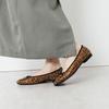 HIMIKO Ballet Flats, Genuine Leather, Simple Cushioned Design, 651307, brown/C 235