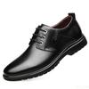 Fashion Men's Business Shoes Black Formal Work Shoe Fashion Comfortable Leather Shoes Lace Up Lightweight Male Footwear Zapatos Homme